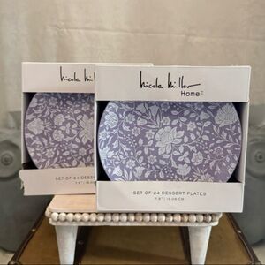 ⚡️Nicole Miller Dessert Plates - 48 Plates